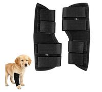 Lethra Dog Leg Brace 2PCS, Brace Adjustable Front Rear Leg Protector Breathable Stops Licking, for Torn ACL Hind Leg Luxating Patella Wound Injury and Sprain Healing of Arthritis (S Black)