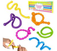 Lethra Fidget Sensory Sticks, 6 Pack 24.7cm Sensory Fidgets for Adults, Autism ADHD Stress Anxiety, Quiet Stress Sensory Sticks for Classroom Office Travel