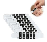 Lethra Forehead Thermometer Strips 10PCS, Reusable Quick Read stick on Thermometer strip Non-Toxic with Liquid Crystal Displa, for Kids Infants Toddlers Elderly Outdoor Use Fever Body Test