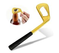 Lethra Golf Club Shaped Bottle Opener, Silver Beer Bottle Opener for Golf Lovers, Funny Personalised Bottle Opener Keychain for Home Golden and Parties (Gold)