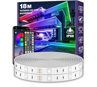 LETIANPAI Outdoor LED Strip Lights 18m Waterproof,BalconyExterior Led Rope Lights for DeckMusic Sync RGB IP65 Outside Led Light Strips Waterproof with App and Remote