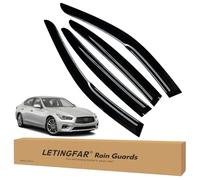 LETINGFAR Window Visors Rain Guards for Infiniti Q50 2014 2015 2016 2017 2018 2019 2020 2021 2022 Accessories, Wind Deflectors Vent Shades for Infiniti Q50