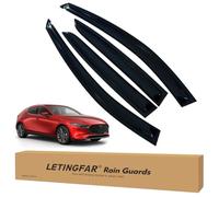 LETINGFAR Window Visors Rain Guards for Mazda 3 Hatchback 2019 2020 2021 2022 2023 2024 Accessories, Wind Deflectors Vent Shades for Mazda 3 Hatchback
