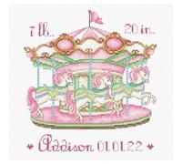 Letistitch Baby Carousel Girl Counted Cross Stitch Kit