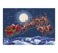 Letistitch counted cross stitch kit "Christmas Eve Flight", 51x35cm