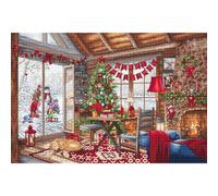 Letistitch counted cross stitch kit "Christmass Cabin", 29x43cm, DIY
