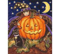 Letistitch counted cross stitch kit "Pumpkin Girl", 23x19cm, DIY