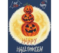 Letistitch Counted Cross Stitch Kit Pumpkin Party 16x13cm