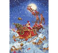 Letistitch counted cross stitch kit "The reindeers on its way", 40x30cm, DIY