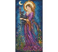 Letistitch L540 Goddess of The Moon - Chart Printed & Golden Moon Treasure