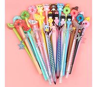 Letitshine 30Pcs/Bulk Creative Cute Pens Kawaii Novelty Pen Funny Cat Bear Mermaid Fun Rollerball Gel Pen, Cartoon Japanese Kawai Stationery Back to School Office Supply for Women Girl Kids Adults