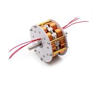 LeTkingok Micro Double-Layer Disc Type Iron Core Generator, Low Speed Multi-Pole Three-Phase AC Permanent Magnet Brushless Generator