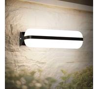 Letlit Led Wall Lights Exterior/Indoor 20W,Ip65,Modern Plaster Wall Lamps Up and Down Lighting,2000lm/4000k Neutral White,Sconce for Bathroom Corridor Stairs Hallway Patio Villa Porch Bedrooms(Black)
