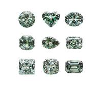 LETMEXC Blue Green Colour Irregular Shape Moissanite Diamond Loose Gemstone VVS1 With GRA, 2.0ct, moissanite, Moissanite