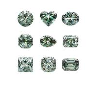 LETMEXC Blue Green Colour Irregular Shape Moissanite Diamond Loose Gemstone VVS1 With GRA, 2.0ct, moissanite, Moissanite