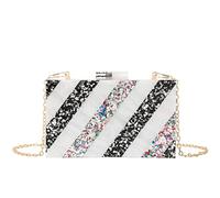 LETODE Acrylic Clutch Purses for Women Evening Clutch Bag Purse Handbag Wedding Party Cocktail, White 01, S
