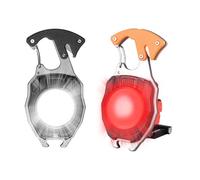 LETOUR 2 Pack Led Keychain Flashlight, 2000 Lumens Rechargeable Cob Waterproof Portable Led Work Light, 5 Light Modes with Battery Display