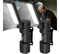 LETOUR Inspection Light 2 Pack Rechargeable LED Work Light, 2000 Lumen Magnetic Torch and Foldable 180° Rotating Stand Mechanic Tools for Camping Emergency Fathers Day Dad Gifts for Men