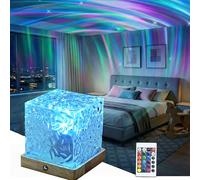 Letour Northern Lights Projector, 16 Colors Sensory Light Cube Lamp with Remote Control, Ocean Wave Galaxy Ceiling Projector Night Light for Kids Bedroom, Luminorthe Cube Mood Lighting Gifts for Women