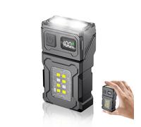 LETOUR Rechargeable Torch 500 Lumens Super Bright Mini EDC Small Torches with COB Light, Work Light with Magnetic Base and Buckle Clip, Flashlight for Outdoors Camping, Hiking, Emergency, Workshop