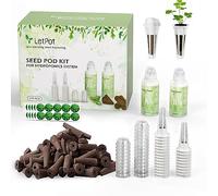 LetPot 172 Pcs Seed Pod Kits, Hydroponics Growing Sponges, Grow Anything Kit Pod for Hydroponic with 60 Sponges, 2 Nutrients, 25 Baskets, 60 Stickers, 25 Germination Domes