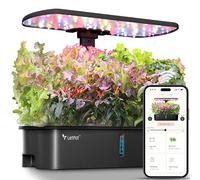 LETPOT LPH-Air Hydroponics Growing System Kits, APP & WiFi Controlled Smart Indoor Garden with 24W Grow Light Full Spectrum, 10 Pods Planter Indoor Gardening for Gifts, Kitchen, Vegetable (Black)