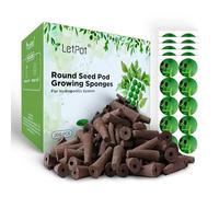LETPOT Seed Pod Kits, Replacement Growing Sponges, Propagation Sponges for Hydroponic Indoor/Outdoor Garden Systems, Pack of 200 Grey Sponges