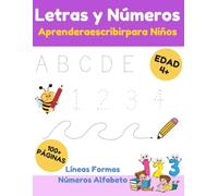 Letras y Números: Cuaderno de ejercicios de escritura