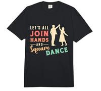 Let's All Join Hands and Loves Country Music Square Dancing Comfort Colors Adult Heavyweight T-Shirt
