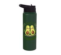 Let's Avocuddle Cute Kawaii Avocado Duo Stainless Steel Insulated Water Bottle