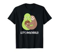 Let's Avocuddle Cute Lazy Sloth Animal Hugging Avocado T-Shirt