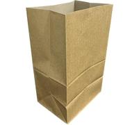 LETS BAG | Premium Quality Brown Kraft Paper Bags 120GSM | Multipurpose Use - Groceries, Takeaway Hot Food Containers, Gift Bags, Fruits & Vegetables | Eco-Friendly | 22x17x37cm | SMALL 20PCS