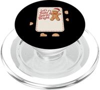 Lets Bake Spirits Bright Gingerbread Christmas Baking PopSockets PopGrip for MagSafe