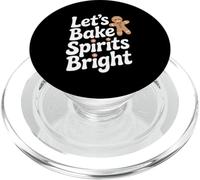 Lets Bake Spirits Bright Gingerbread Christmas Baking PopSockets PopGrip for MagSafe