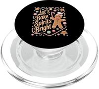 Lets Bake Spirits Bright Gingerbread Christmas PopSockets PopGrip for MagSafe