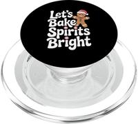 Lets Bake Spirits Bright Gingerbread Santa Hat PopSockets PopGrip for MagSafe