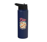 Let's Bake The World A Better Place Baking Lover Stainless Steel Insulated Water Bottle