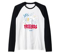 Let's Be Friends Casper Movie Classic Design Raglan Baseball Tee