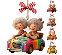 Let's Be Friends 'Til We're Old & Bonkers Ornament, Personalized Old Friend Christmas Ornament for Best Friend BFF Soul Sister Best Friends Christmas Keepsake For Besties Friendship