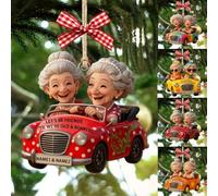 Let's Be Friends 'Til We're Old & Bonkers Personalized Funny Old Best Friends Christmas Ornaments Custom Name Acrylic Friendship Ornament 2D Bestie Keepsake Ornament Gift for Friend Sister