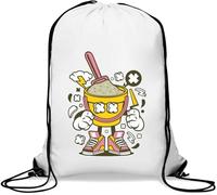 Let's Build A Sand Castle Bucket Graphic Gym Sack Casual Drawstring Bag White