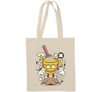 Let's Build A Sand Castle Bucket Graphic Natural Cotton Tote Bag White