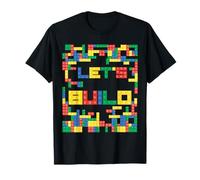 Let's Build Brick Master Builder Building Brick Builder Kids T-Shirt