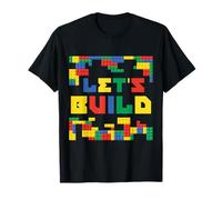 Let's Build Brick Master Builder Building Brick Builder T-Shirt