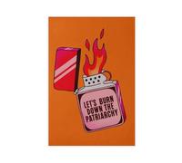 Let's Burn Down The Patriarchy Canvas Poster Wall Art Decor Print Picture Paintings for Living Room Bedroom Decoration 20x30inch(50x75cm)
