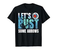 Let's Bust Some Arrows Traditional Archer Archery T-Shirt, Men, Black, Small