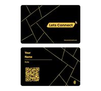 Lets Connect Architect NFC Business Card, PVC Digital Business Card, Smart Visiting Card with QR Code | Tap to Share Contact Details, Website & Social Media | Business Add-ON, Black