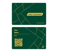 Lets Connect Architect NFC Business Card, PVC Digital Business Card, Smart Visiting Card with QR Code | Tap to Share Contact Details, Website & Social Media | Brand Presence, Green