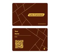 Lets Connect Architect NFC Business Card, PVC Digital Business Card, Smart Visiting Card with QR Code | Tap to Share Contact Details, Website & Social Media | Brand Presence, Brown