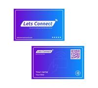 Lets Connect NFC Business Card with QR Code | Smart Digital Visiting Card | Tap & Scan to Share Profile | Contact Info, Social Links & Cover | No Reprint Required | Lifetime Free Access (Blue)